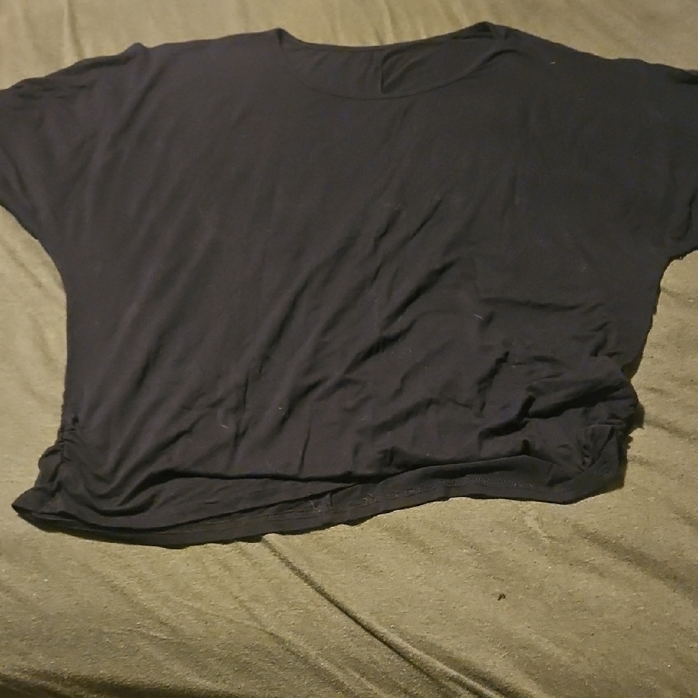 Black Short Sleeve Women's Top